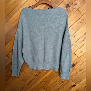 Moussy Off-Shoulder Ribbed Knit Sweater Free Size